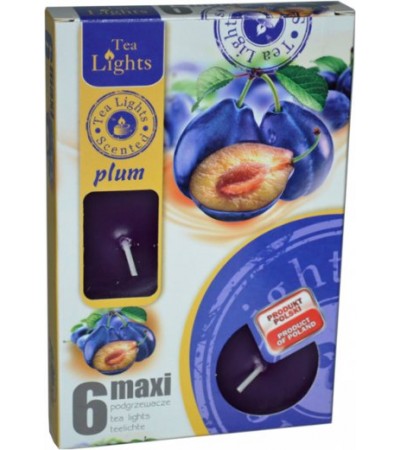 Sviečka čajová 6 kusová MAXI PLUM Sviečka čajová 6 kusová MAXI PLUM